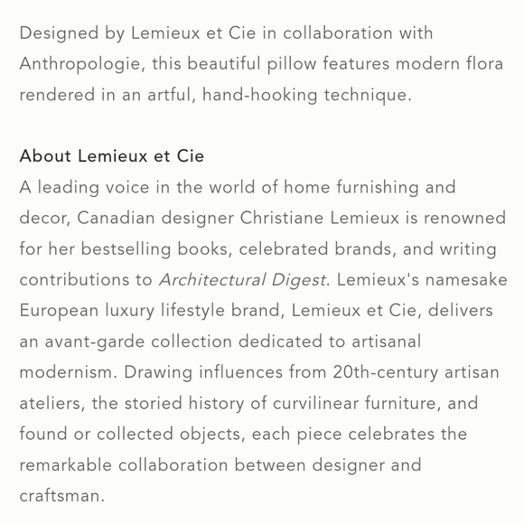 Lemieux et Cie Hooked Colombe pillow - Picture 3 of 7